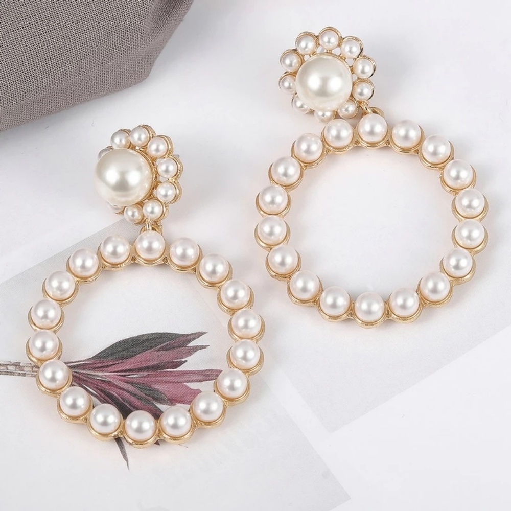 ❤Oversized Pearl earrings - Picture 2 of 7